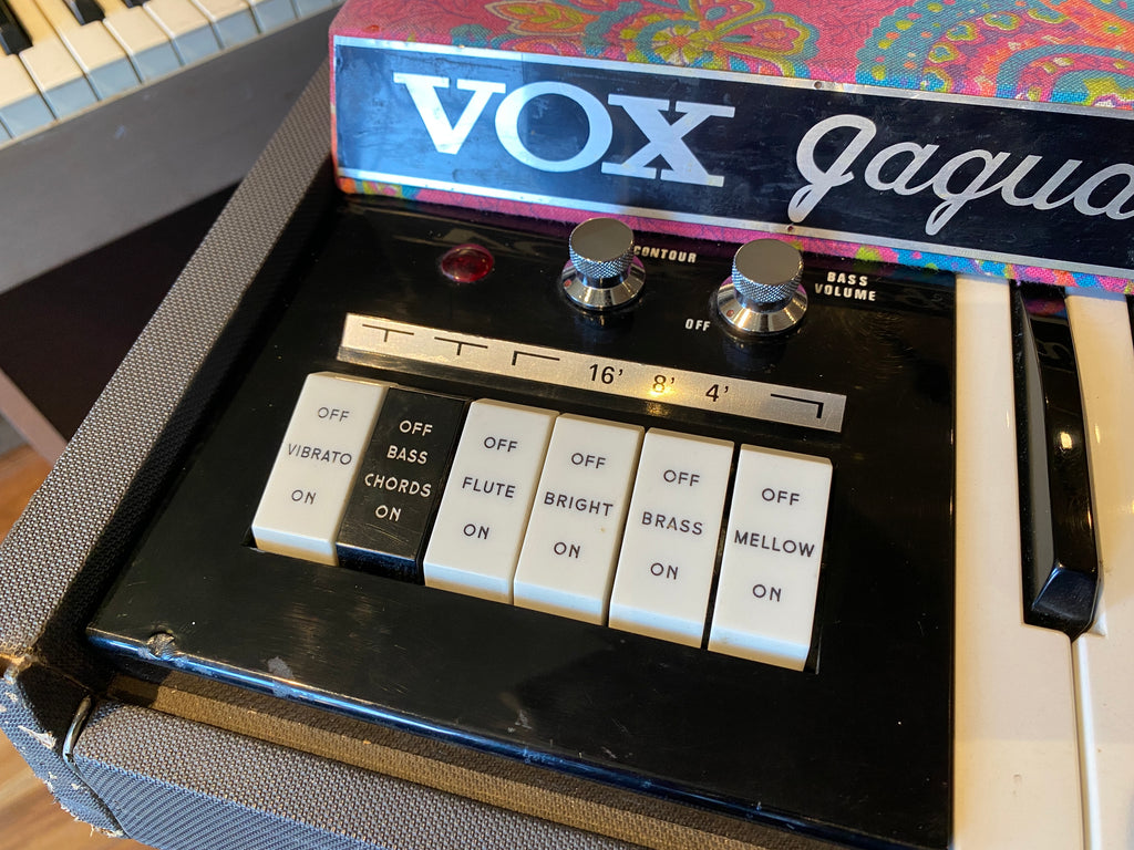 Vox Jaguar V-304E2 Vintage 49-Key Combo Organ Pink Paisley 1960s Italy